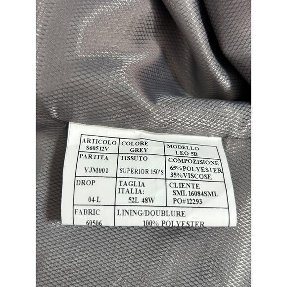 Caravelli Italy Leo Suit Vest Size 52L 48W Light Gray Polyester Formal Business - Picture 7 of 12